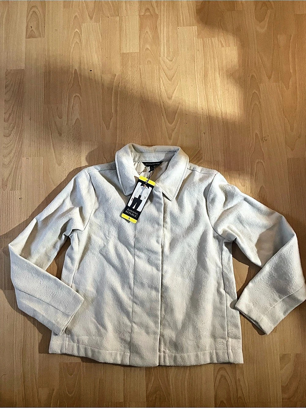 Banana Republic Textured Jacket in White Size Small NWT